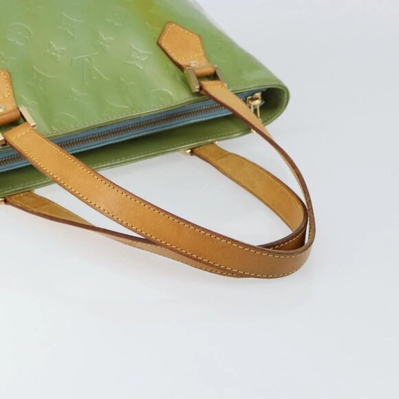 LOUIS VUITTON Monogram Vernis Houston Hand Bag Baby Blue M91005 LV Auth gh1056 - Picture 8 of 16